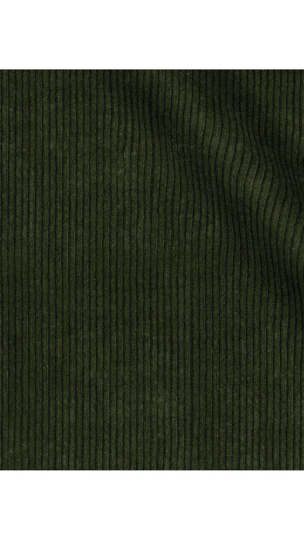Baseball Cap Corduroy "Wildest Fig" Sunset Yellow on Olive Green The Wildest Fig