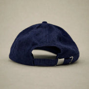 navy blue corduroy baseball cap back