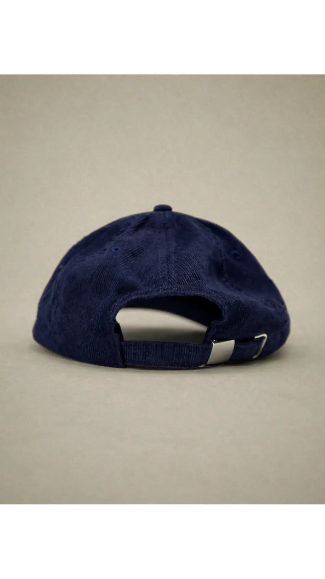 navy blue corduroy baseball cap back