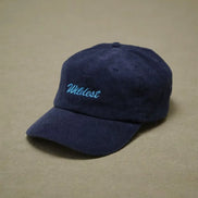 navy blue corduroy baseball cap front
