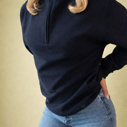 Half-Zip Sweatshirt Blue The Wildest Fig