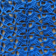 Crochet Bandana Ocean Blue 100% Silk The Wildest Fig