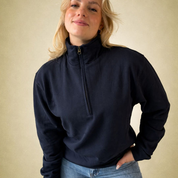 Half-Zip Sweatshirt Blue The Wildest Fig