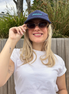 Baseball Cap Corduroy "Wildest" Light Blue on Navy Blue The Wildest Fig